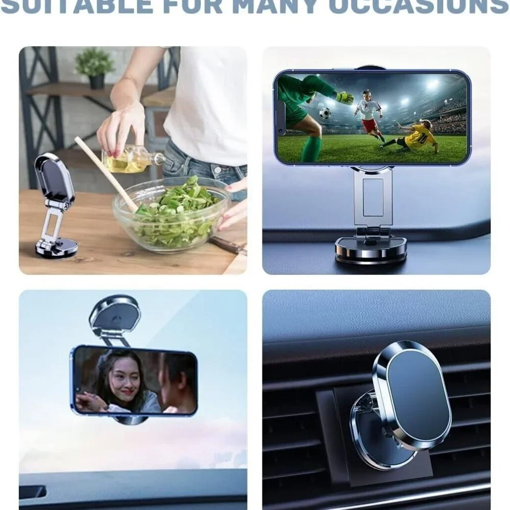 360° Rotation Magnetic Phone‎ Holder Foldable Car Mount Stand Dashboard U… - Picture 6 of 7